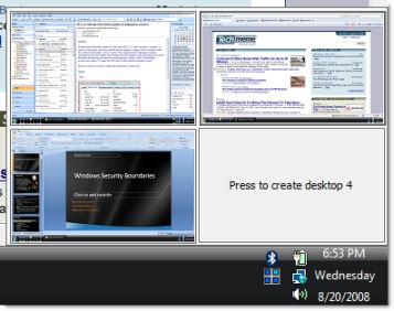 Desktops Sysinternals Tray Desktop Switch Window