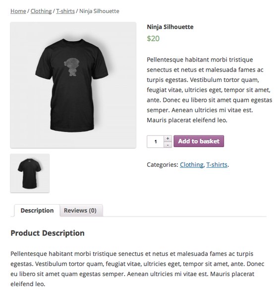 Woocommerce - страница товара