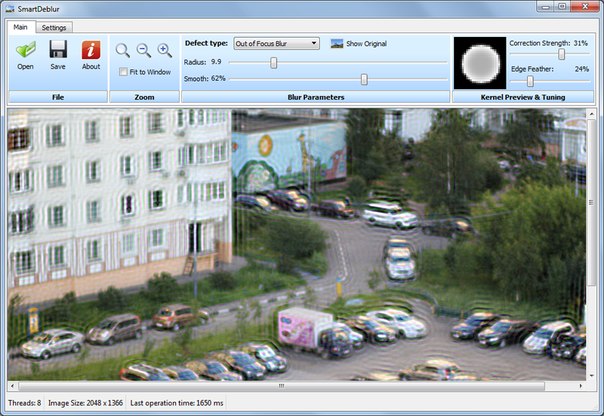 SmartDeblur: интерфейс